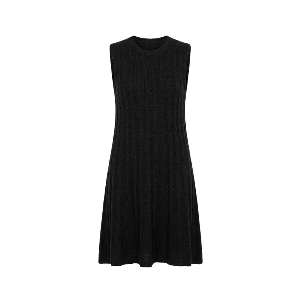 POMANDER PLACE Black Sleeveless Adi Knit Mini Dress Size M NWT